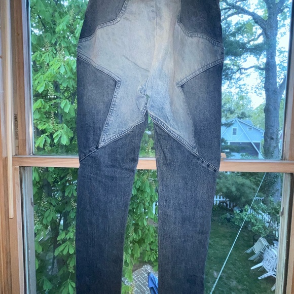 Two tone blue and light wash denim. - Picture 3 of 5